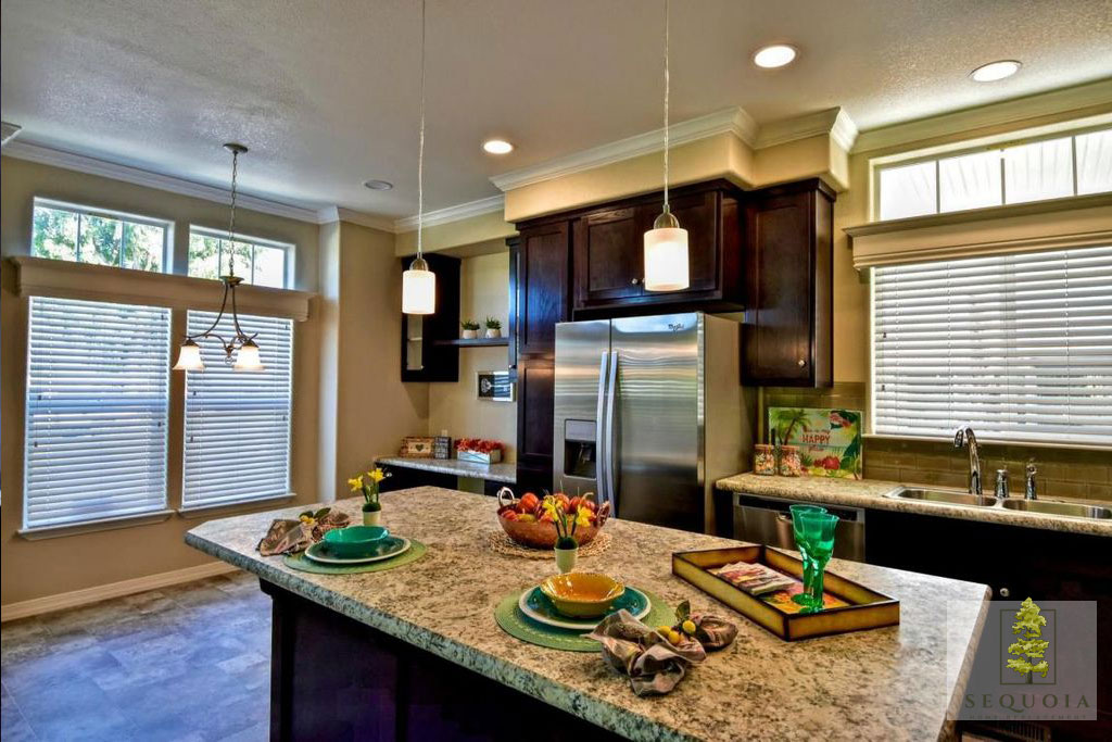 Kitchen with granite counters